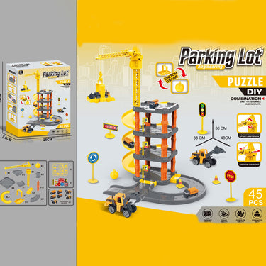 DIY ENGINEERING PARKING LOT TRACK SET - 45PCS